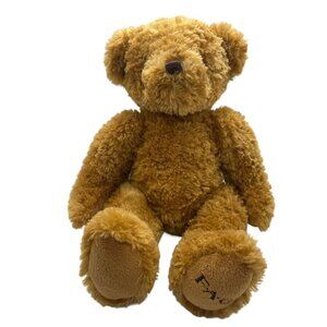 FAO Schwartz Brown Teddy Bear Plush Toy 11" Sitting Height 2016 Toys R US Toy